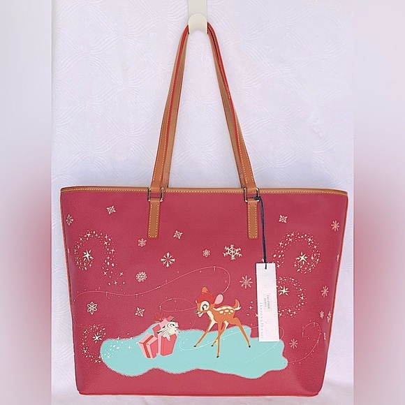 SALE - Dooney & Bourke Disney Parks Disney Christmas Holiday Large Tote Bag - Picture 2 of 15